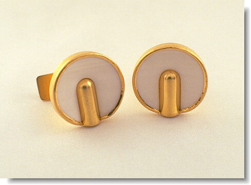 18K Gold and Ivory cufflinks